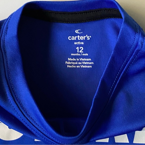 Football Shirt Size 12 Months NWT Future Draft Pick New Carter’s Blue Baby - Picture 8 of 10